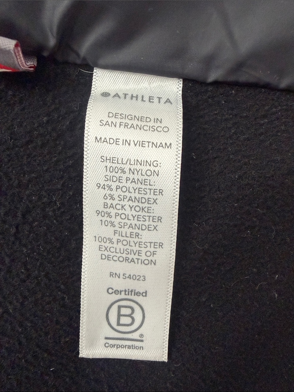 Athleta Black Quilted Panel Puffer Jacket - Picture 5 of 8